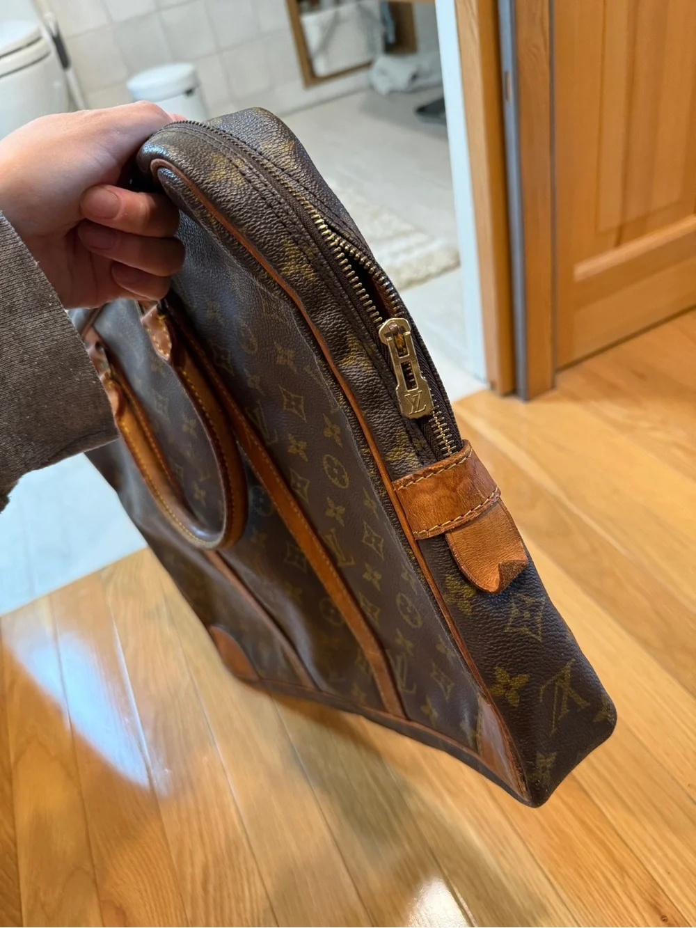 Louis Vuitton Monogram Canvas Laptop Briefcase in Brown and Tan
